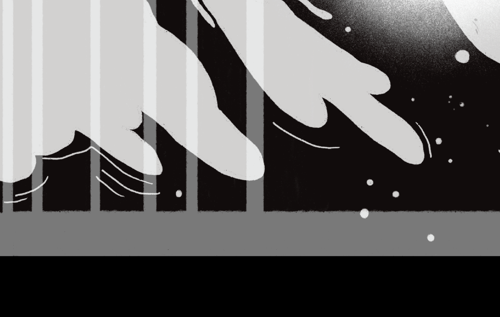 Abstract black and white interstitial image for Holding to Account