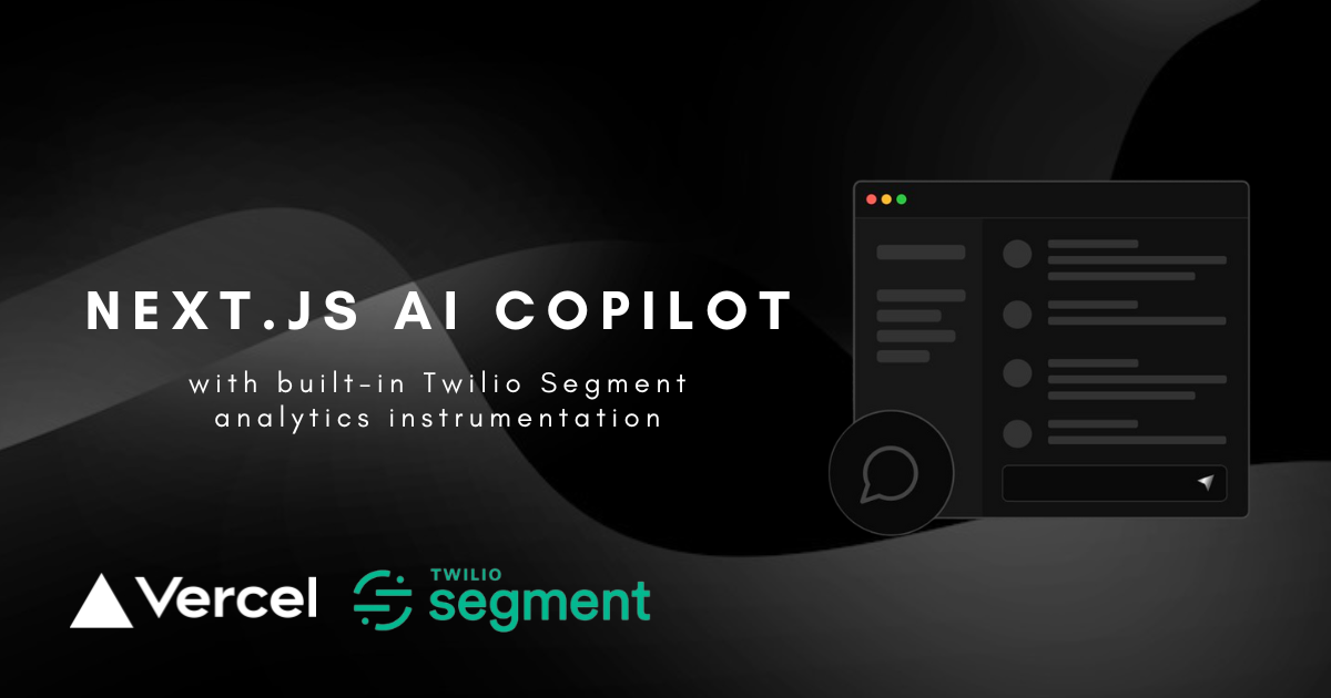 Demo of Next.js AI Chatbot with Twilio Segment Analytics