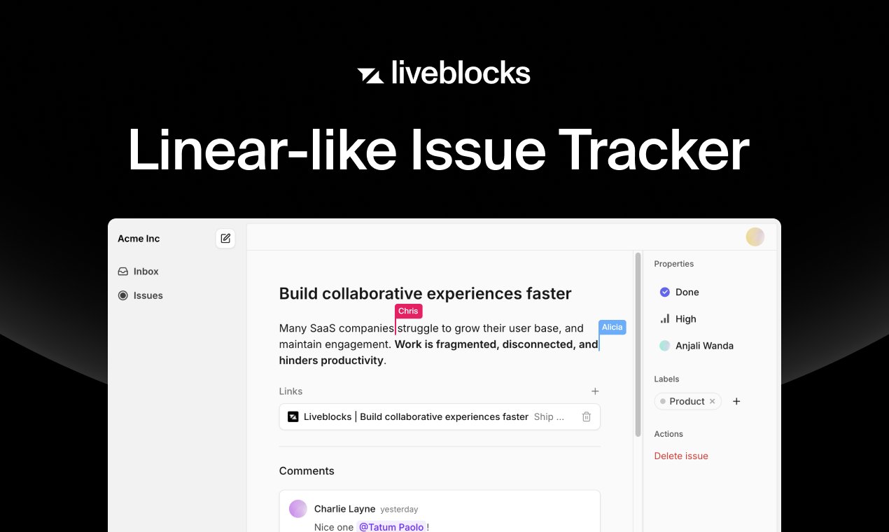 Linear-like issue tracker