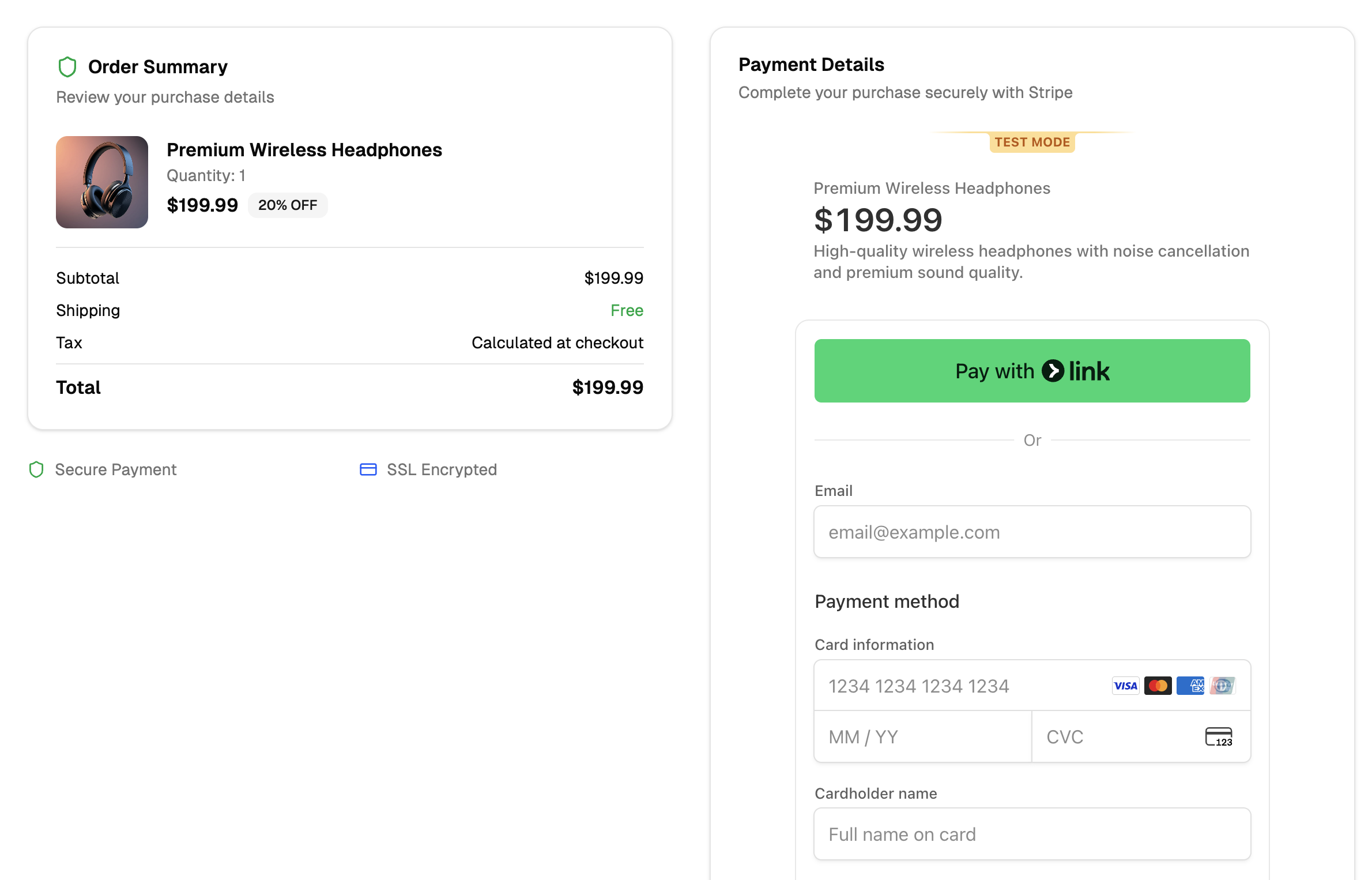 Simple Online Store with Stripe