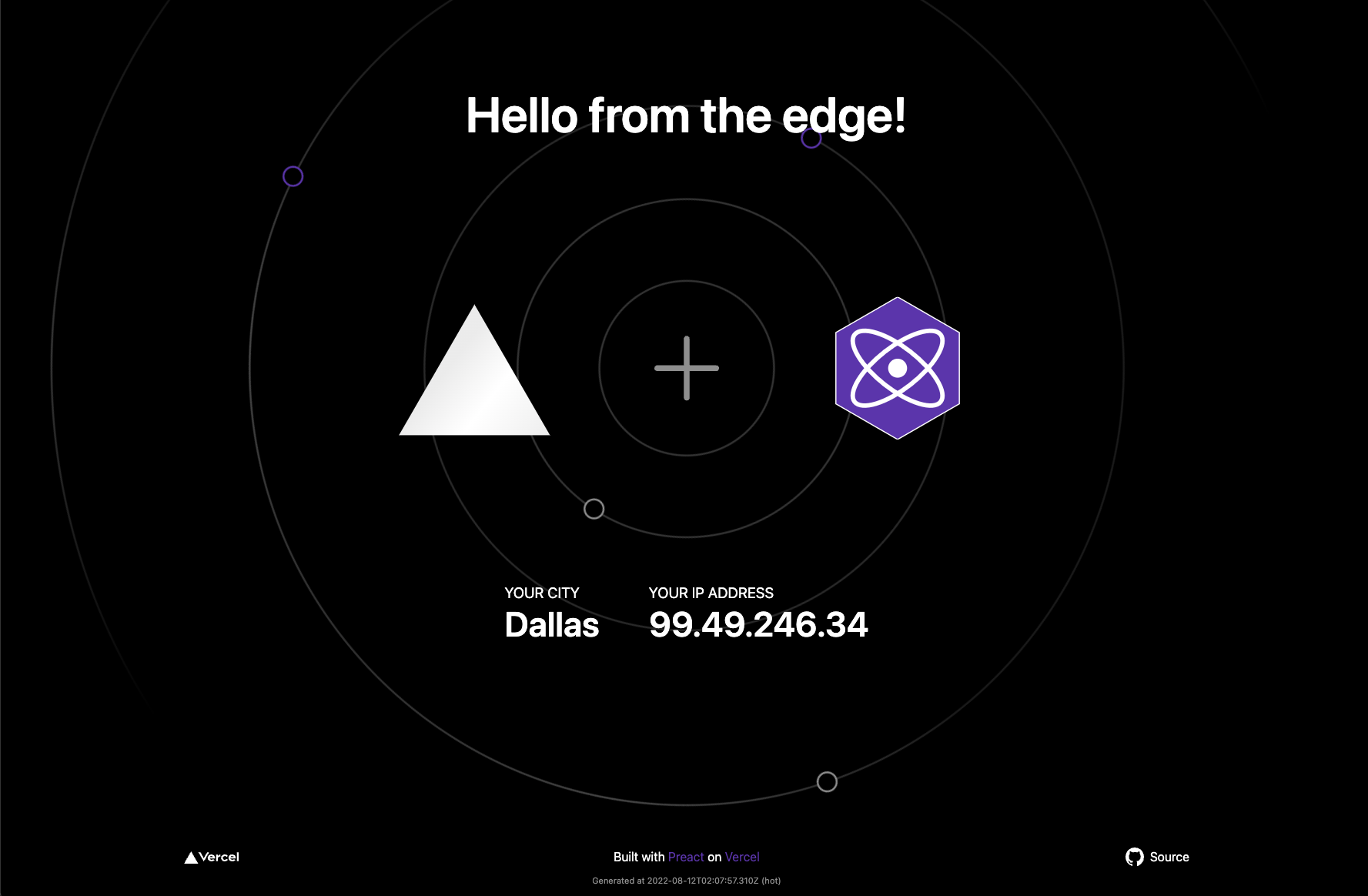 Demo of Preact on the Edge