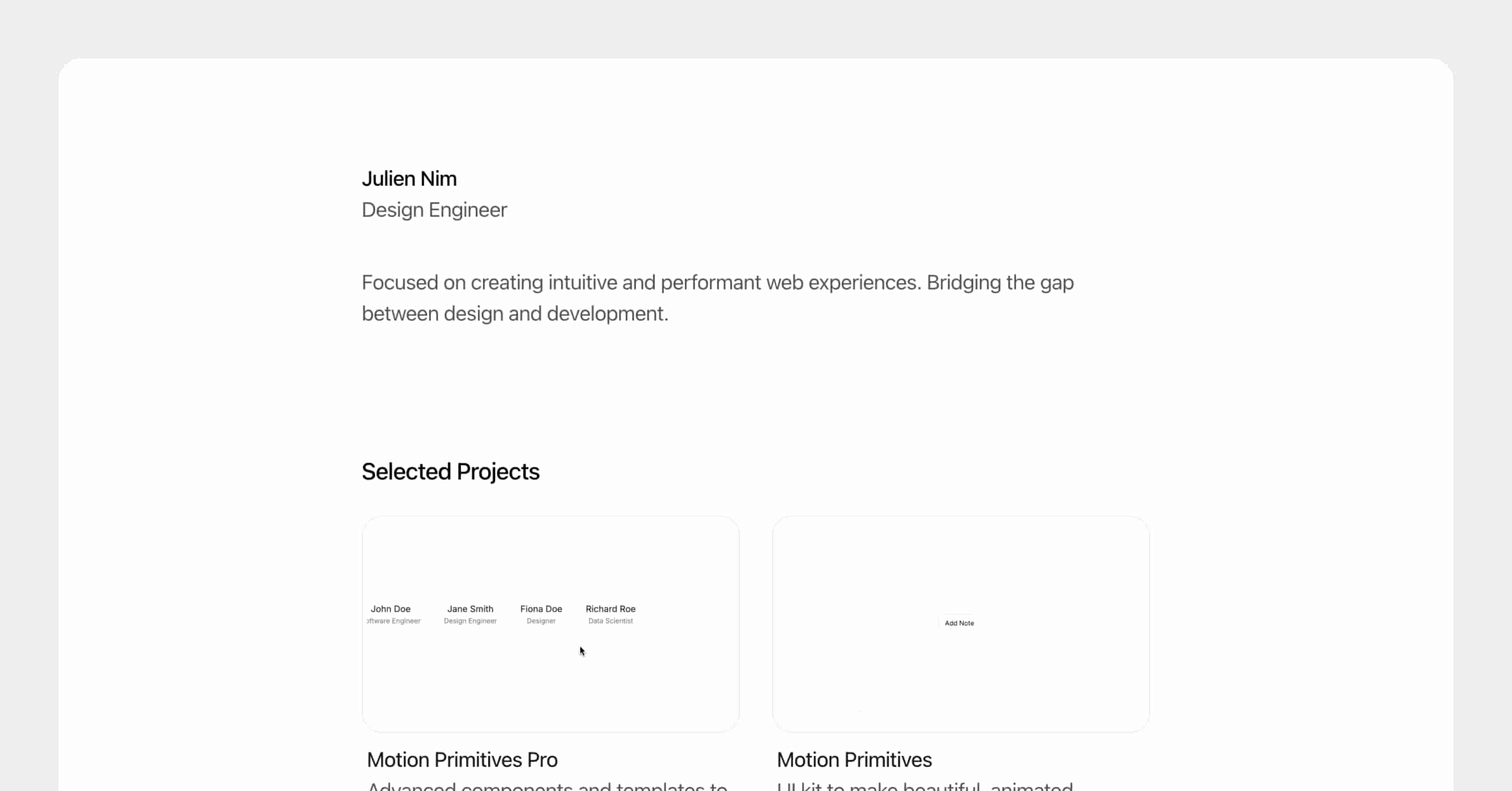 Nim: Minimalist Personal Site