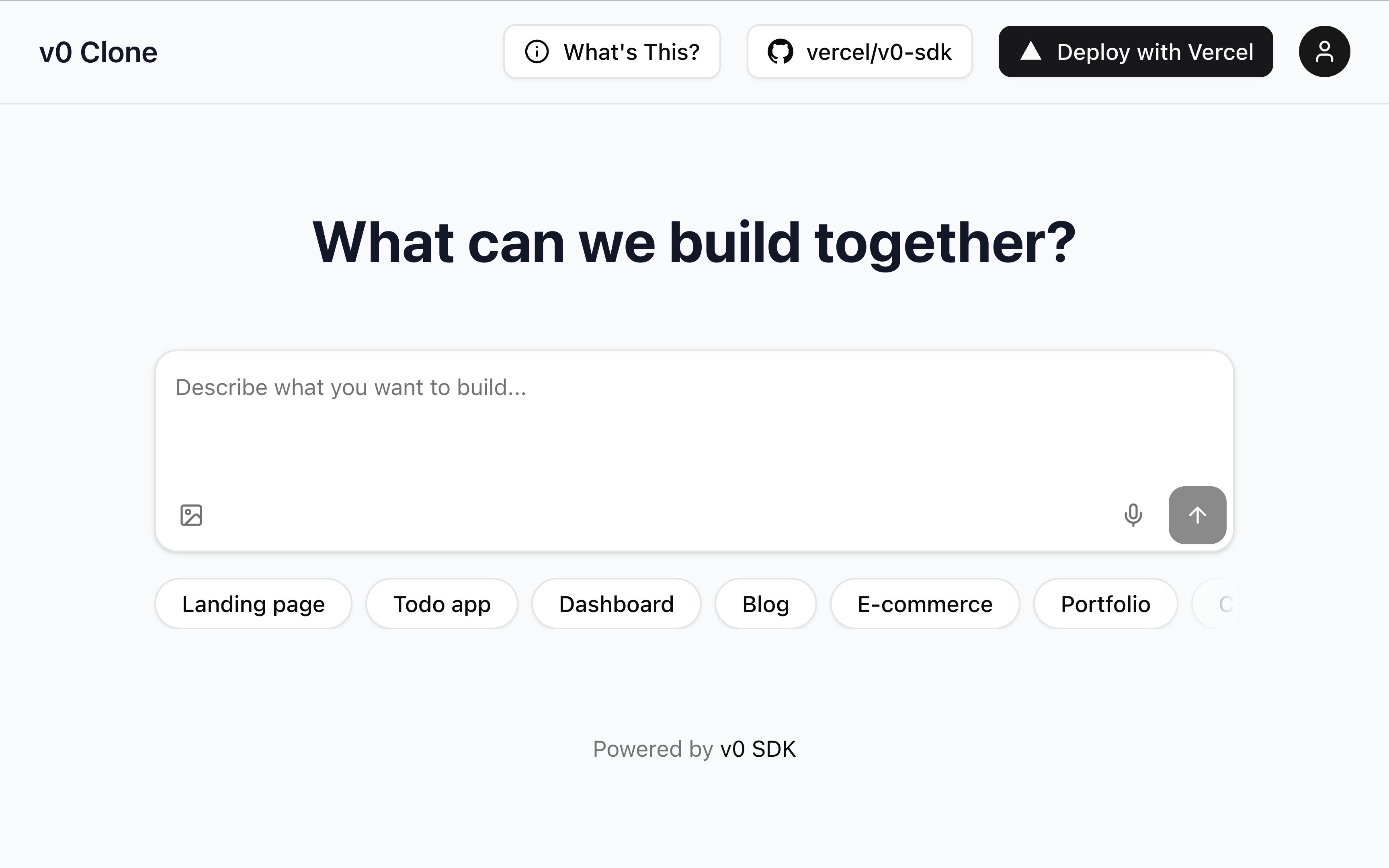 v0 Clone: v0 Platform API Demo