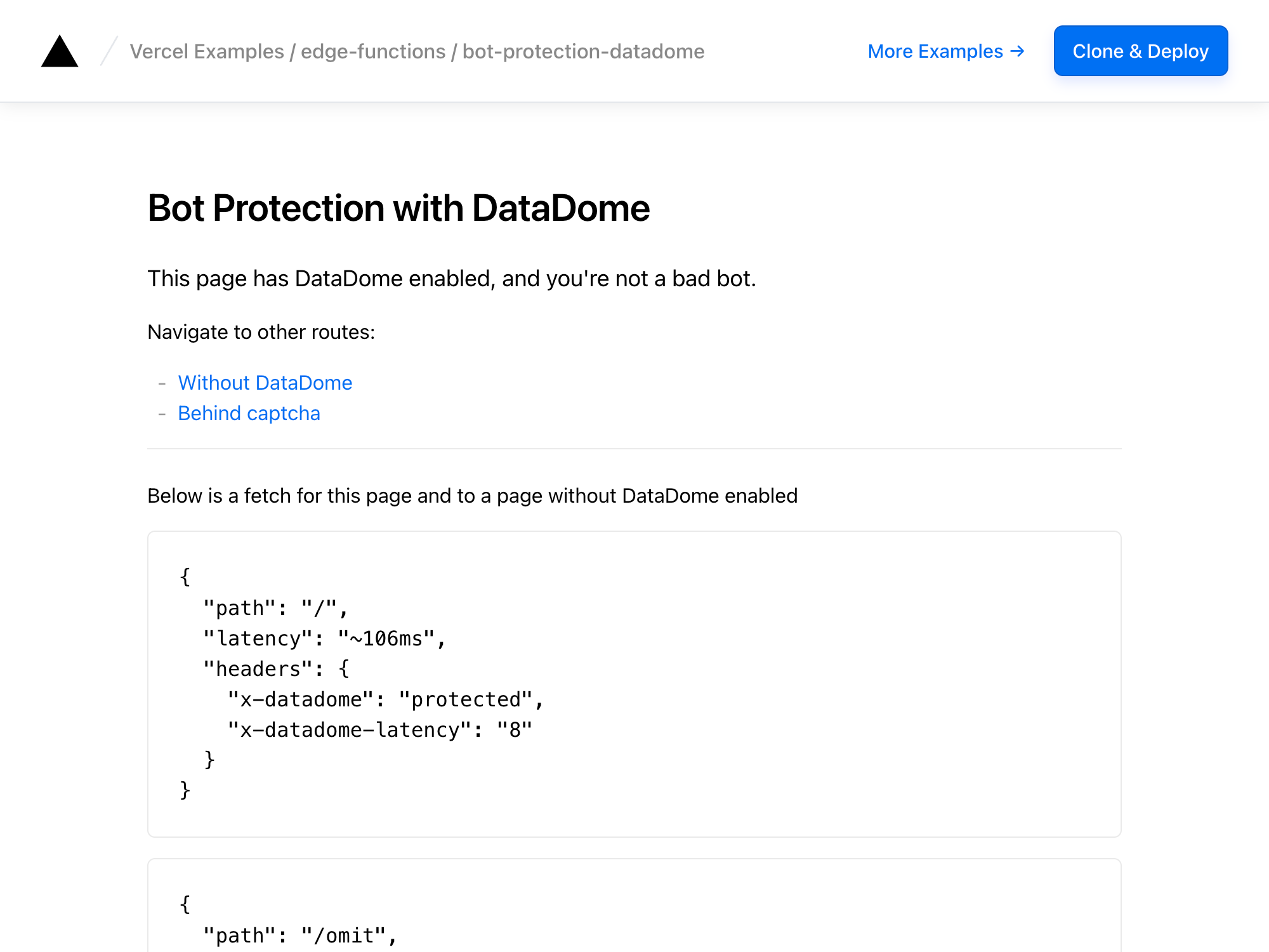 Demo of Bot Protection with DataDome