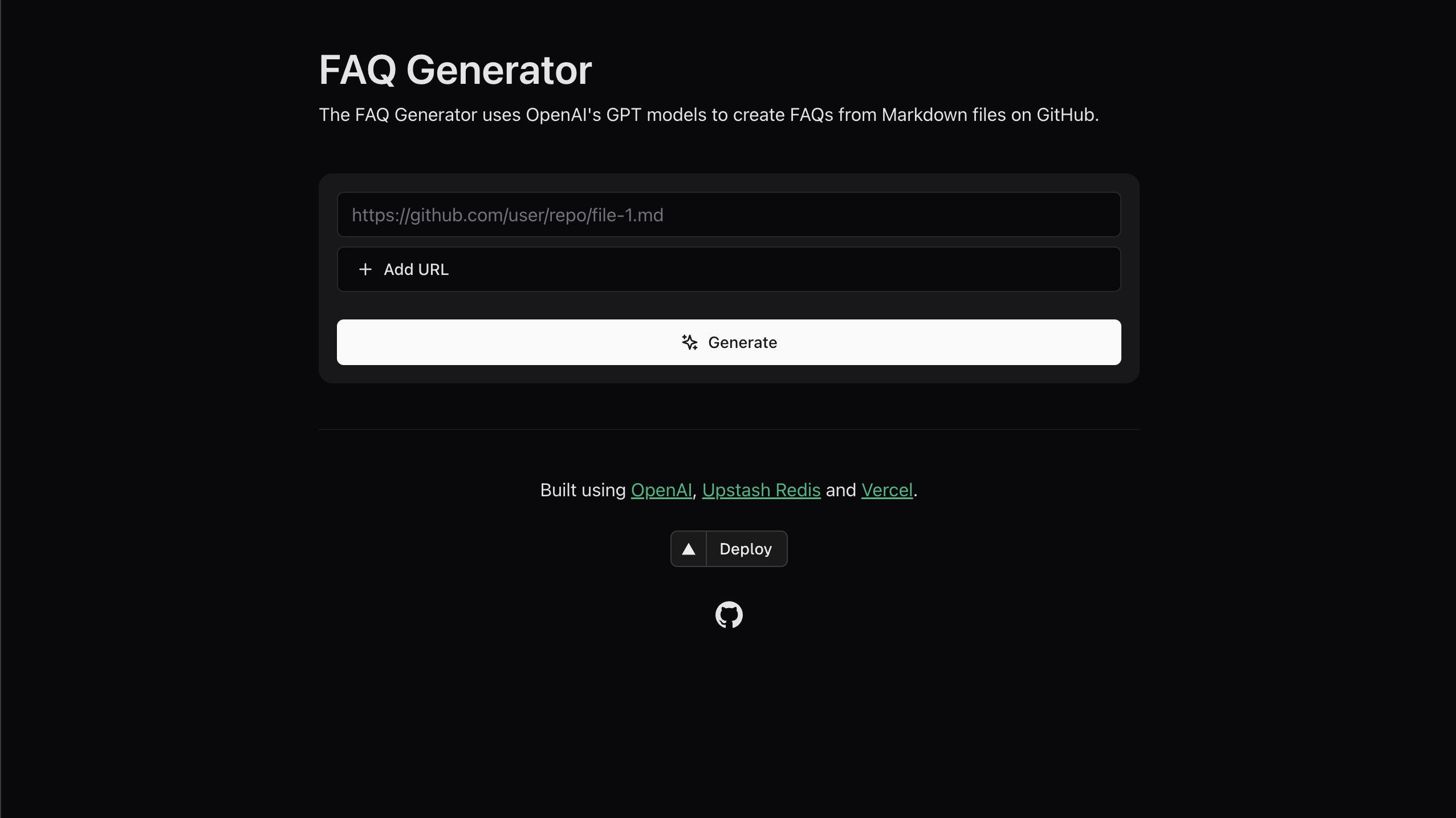 Demo of AI FAQ Documentation Generator