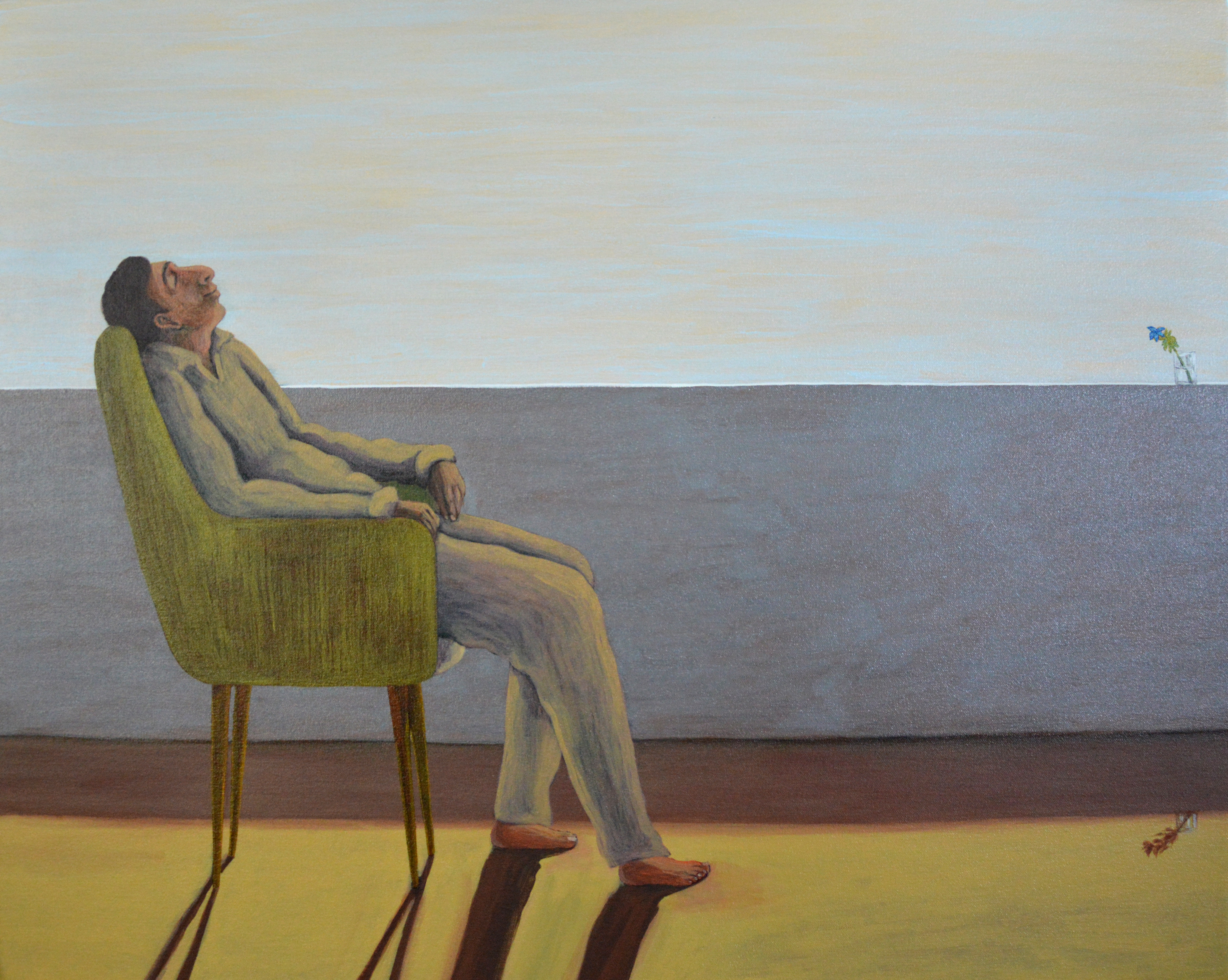 Relaxed (2022), Series: In Search of Happiness, Acrylic on Canvas, 24 x 30 inches