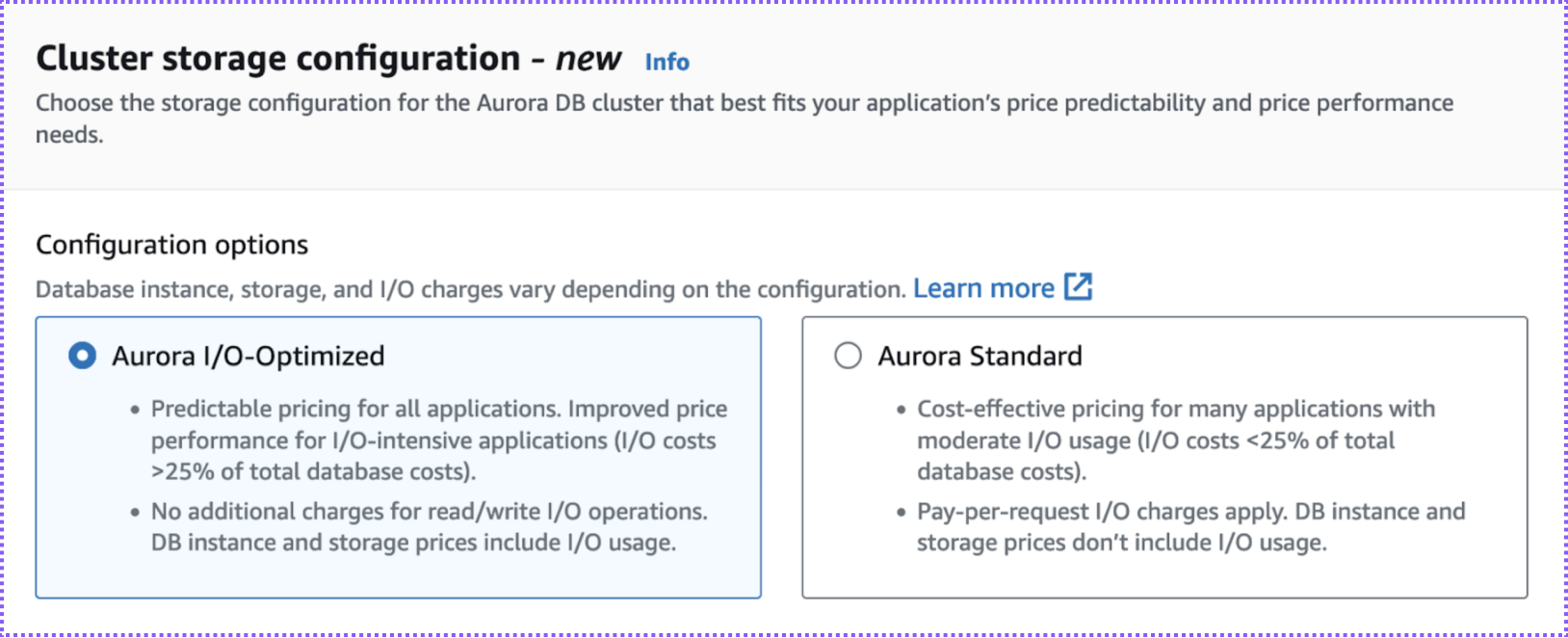 Screenshot from the VGS AWS Console