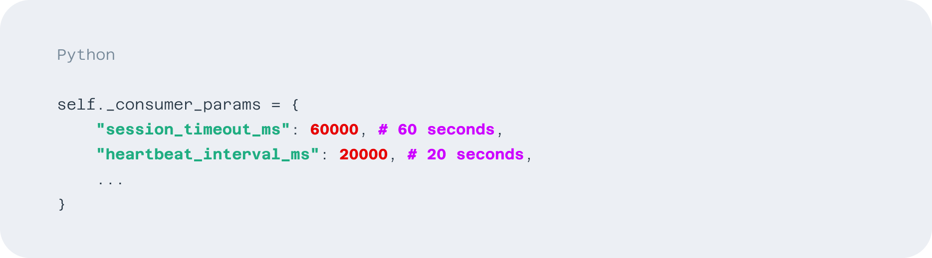 Increase session timeout code example