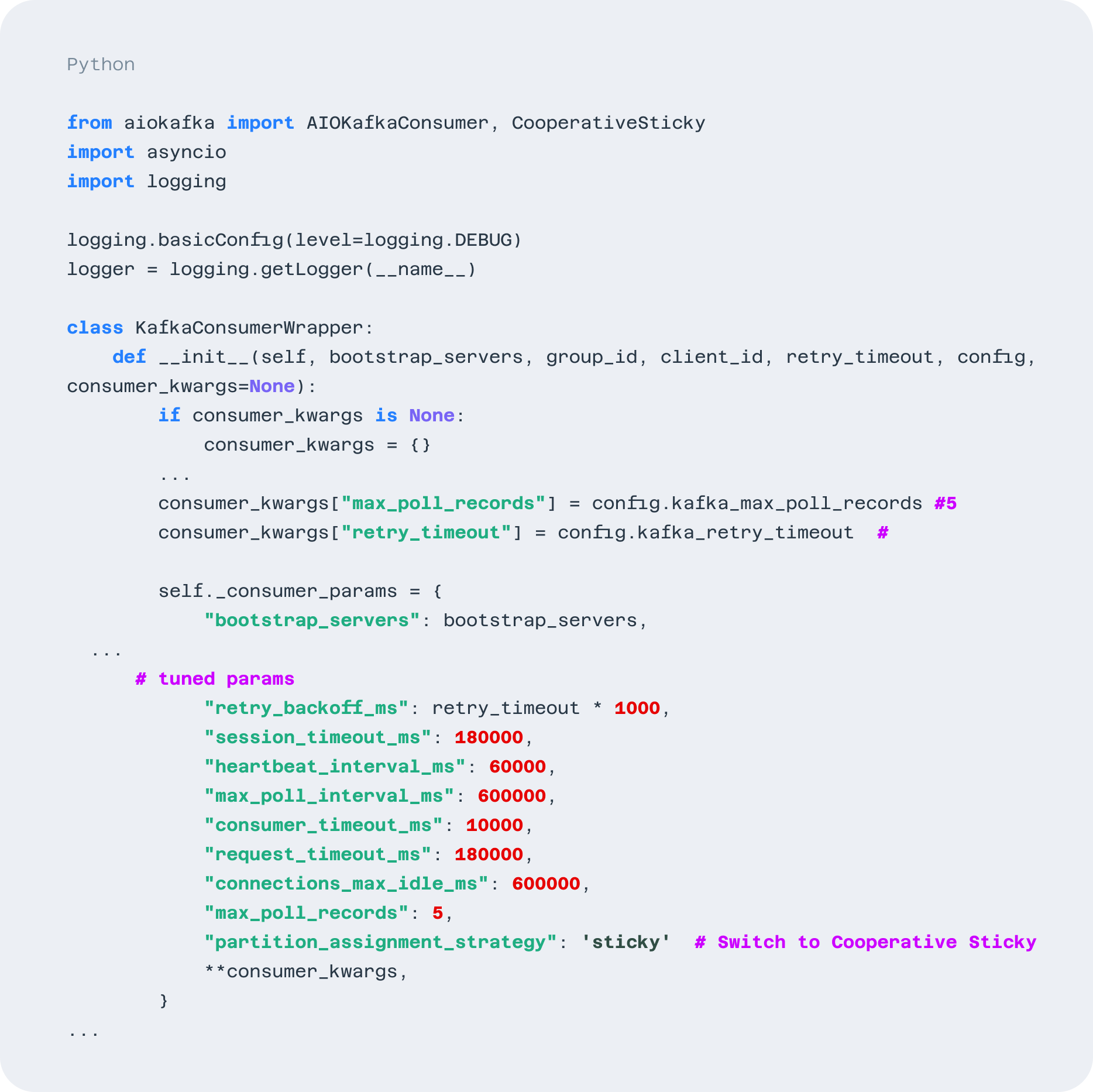Updated code combined example