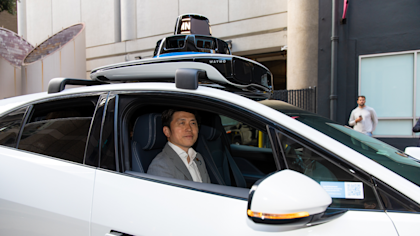 MLIT Minister Nakano riding in a Waymo vehicle in San Francisco 