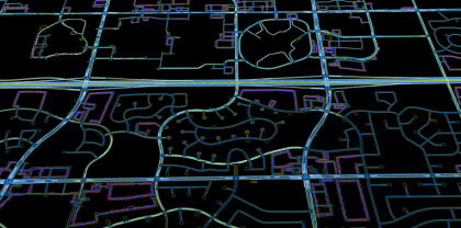 An image of the Waymo Driver's virtual world map