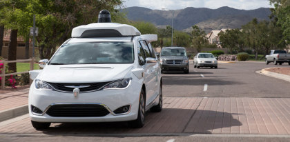 A Waymo vehicle in Metro Phoenix.