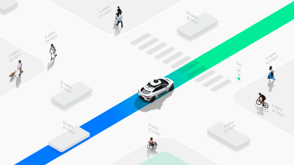 The Waymo Driver shares the road with different types of VRUs