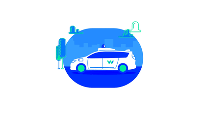 An illustrated gif visualizing how the Waymo Driver can be applied to various platforms