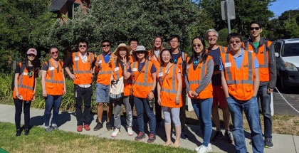 A photo of Waymonauts in orange safety vests