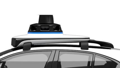 Rooftop sensor kit rendering - installed on vehicle