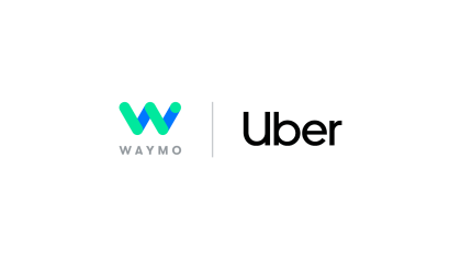 Waymo and Uber logo lockup