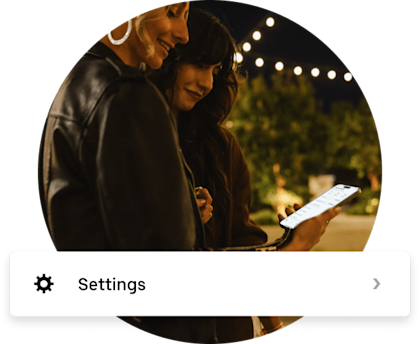 Uber screen showing "Settings" tab