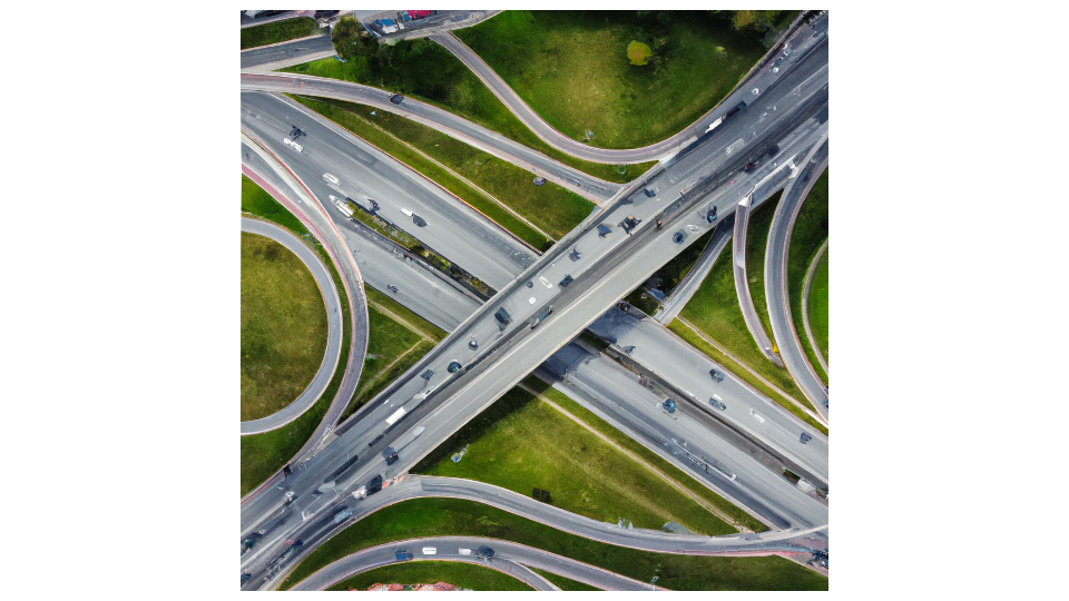 Efficient data flow management with Gecholog.ai's LLM Gateway - visualizing data as smooth traffic on a highway