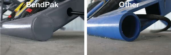 BendPak vs. Competitor Lift Base Tubing Comparison