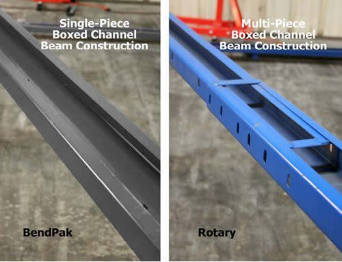 BendPak vs Rotary Top Beam Construction Comparison