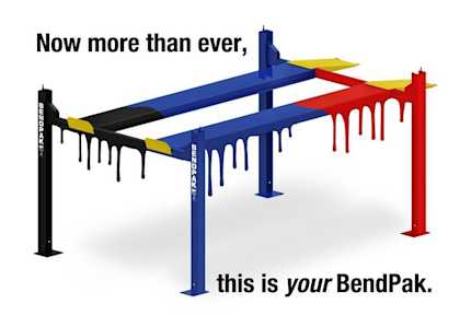 Custom Color BendPak Four-Post Lift Brings Personality to the Garage