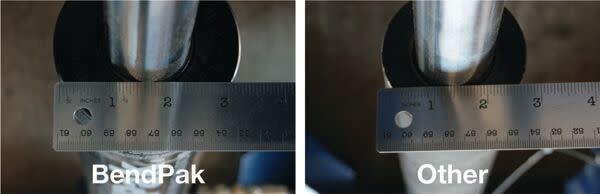 BendPak vs. Competitor Lift Cylinder Diameter Comparison
