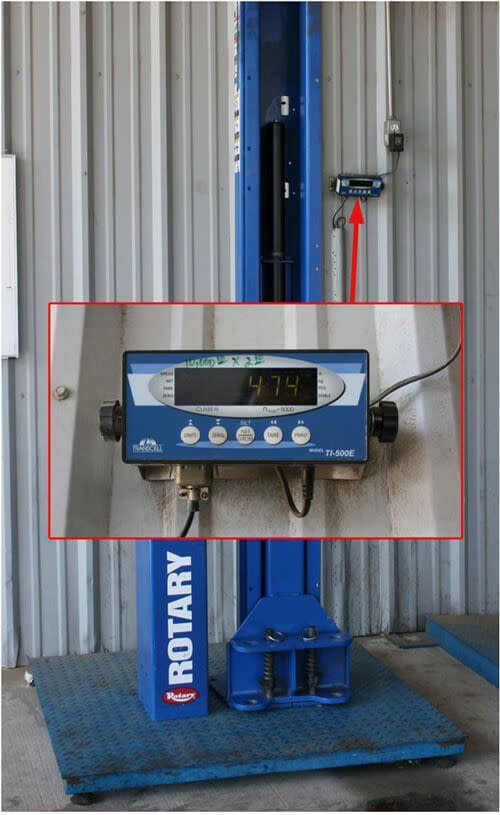 Rotary Two-Piece Column Assembly Weight Test