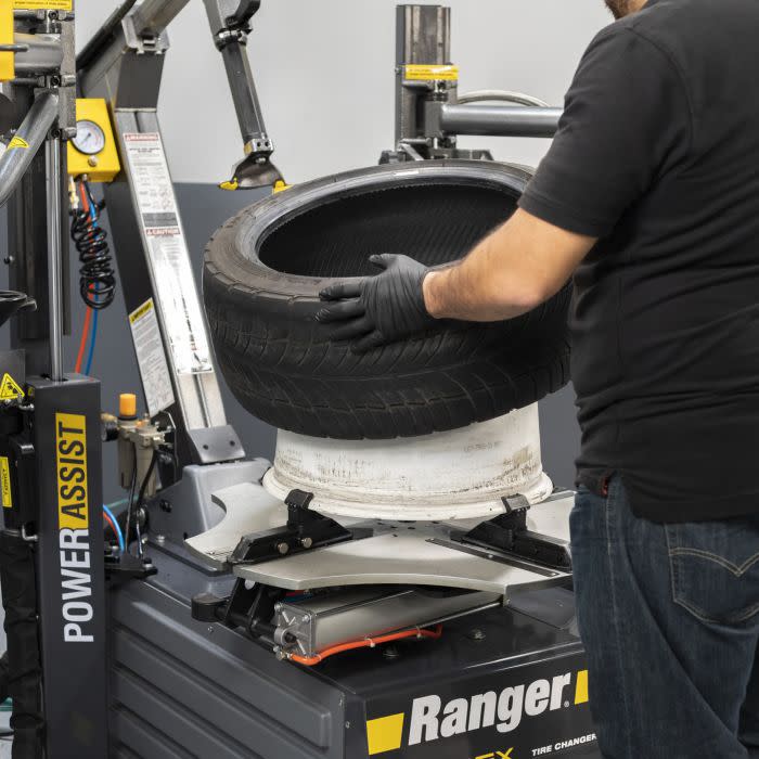 Ranger R80EX Tire Changer in Use