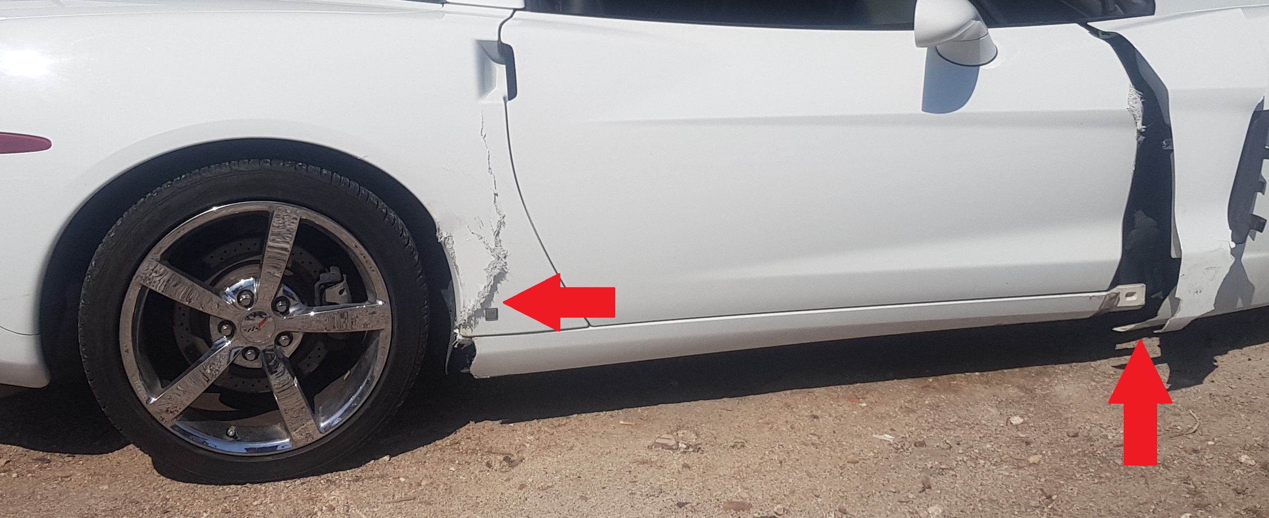Vehicle Damage From Incorrect Lift Point Placement Example