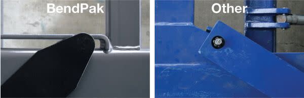 BendPak vs. Competitor Lift Arm Pivot Comparison
