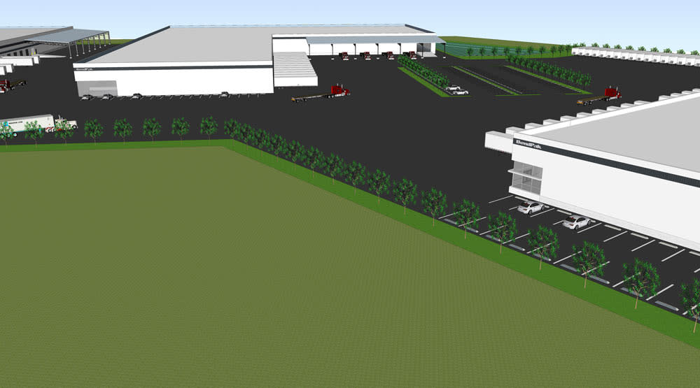 BendPak Hamilton Road Distribution Center Truck Court Warehouse Rendering