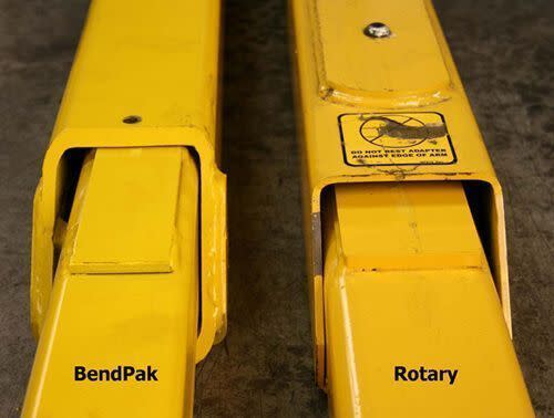 BendPak vs Rotary Swing Arm Construction Comparison