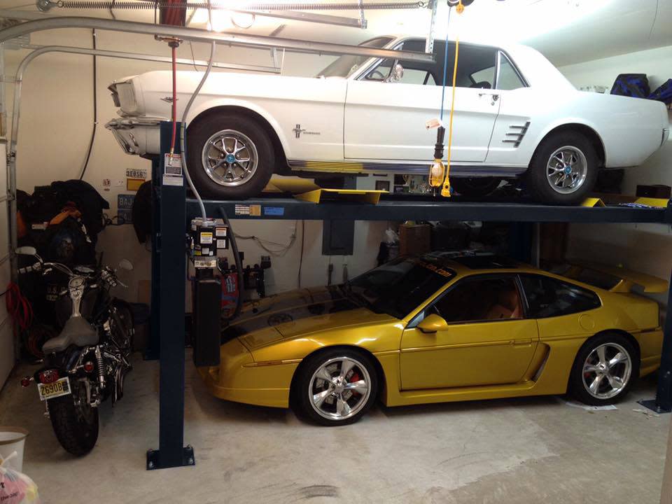 BendPak Four Post Lift Double Stacked Classic Mustang and Sports Car