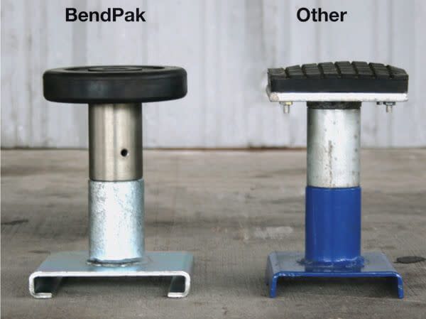 BendPak vs. Competitor Lift Height Adapter Comparison