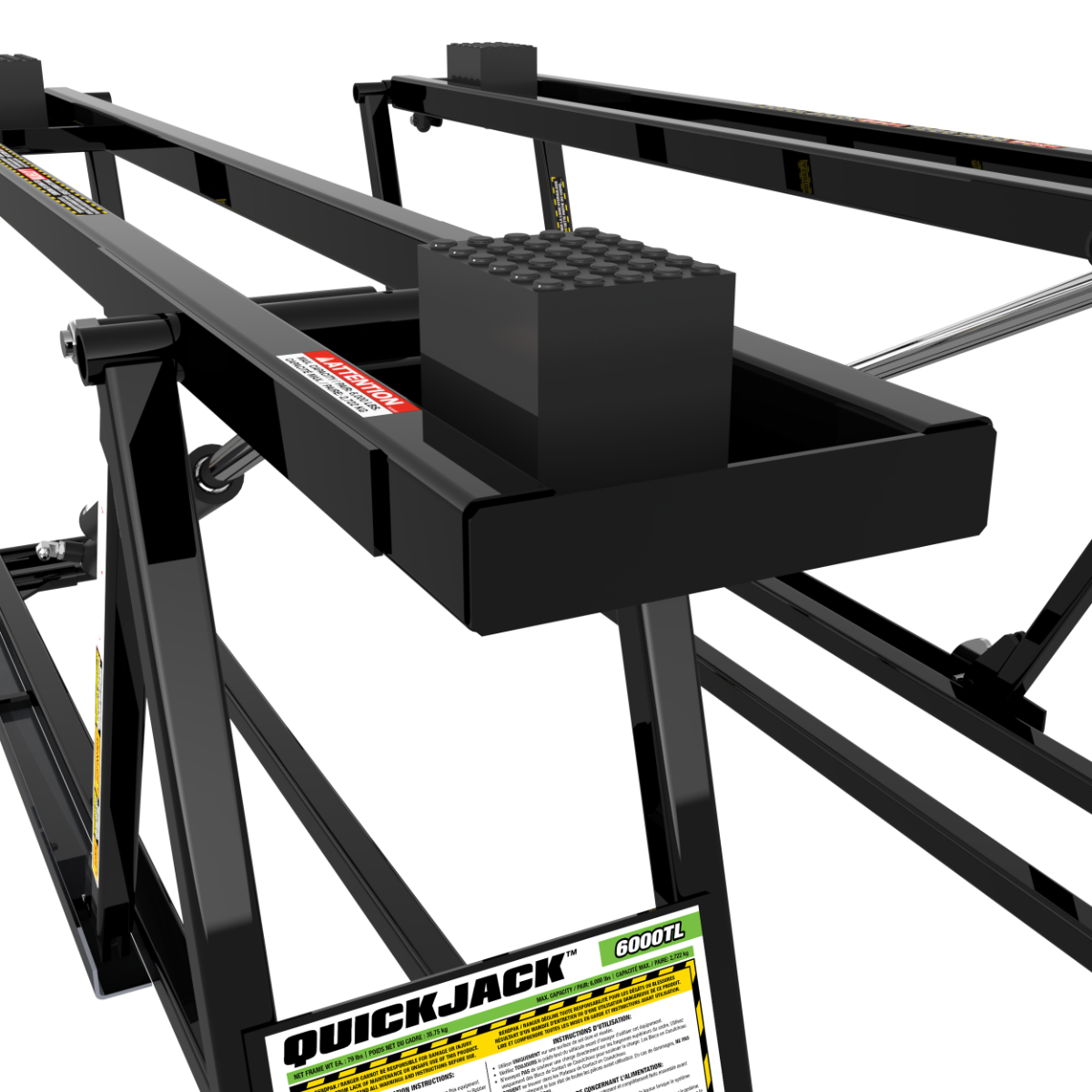 QuickJack 6000TL Lift Frame with Rubber Block Adapter