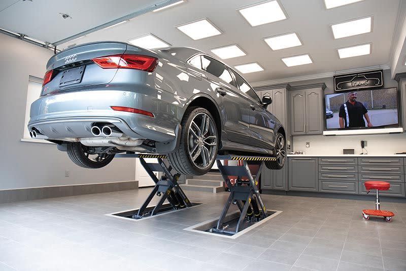 BendPak MDS 6LPF Mid Rise Lift in Garage