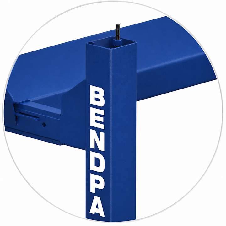 Blue BendPak Four-Post Lift Combines Classic Style and Strength