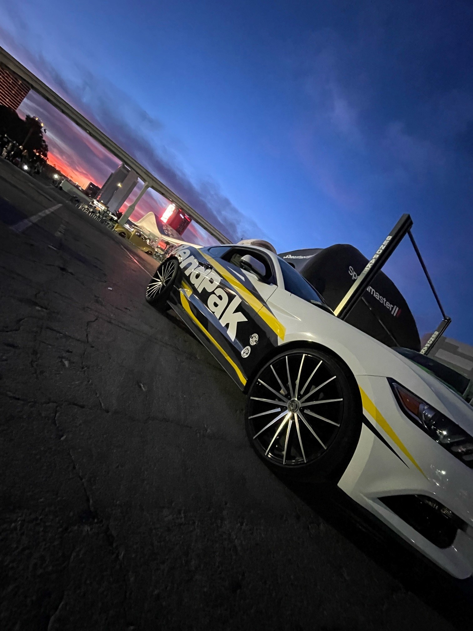 BendPak Branded Mustang at SEMA Show Las Vegas Outdoor Display