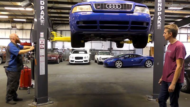 Car Wizard and Hoovies Garage Audi on BendPak Lift