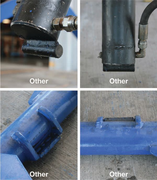 Competitor Hydraulic Cylinder Mounting and Weld Details