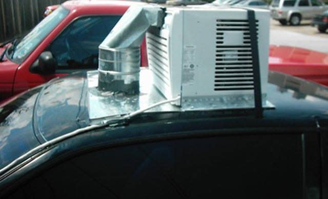 Car Roof Mounted Air Conditioner DIY Setup