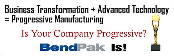 BendPak Progressive Manufacturing Award and Technology Banner