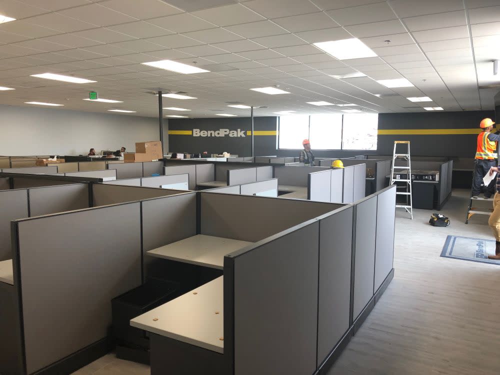 BendPak Office Cubicle Installation New Workspace