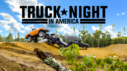 Truck Night in America Off Road Trucks Jumping Dirt Track