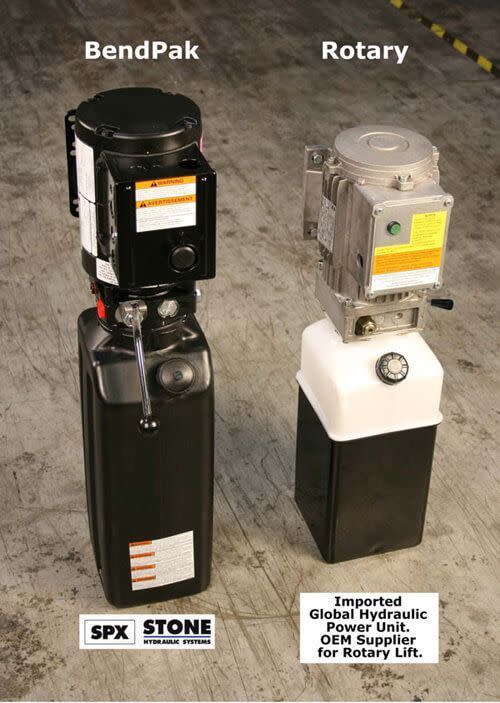 BendPak vs Rotary Hydraulic Power Unit Comparison
