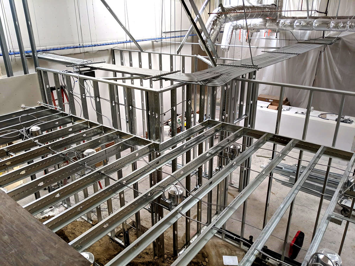 BendPak Mezzanine Framing Construction Progress
