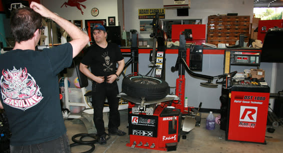 Tire Changer Machine Tutorial in Automotive Workshop