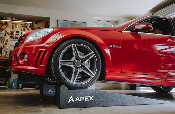 APEX Foam Garage Ramps Protect Low-Clearance Cars