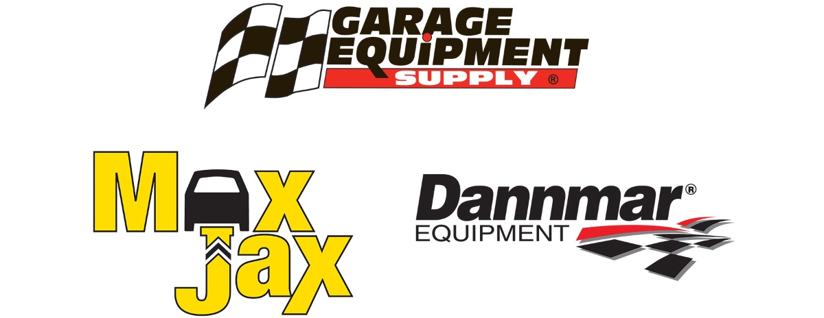 Garage Equipment Supply MaxJax and Dannmar Equipment Brand Logos